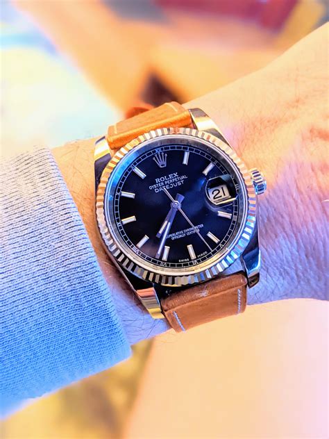 Datejust 116200/116234 on Leather Strap 